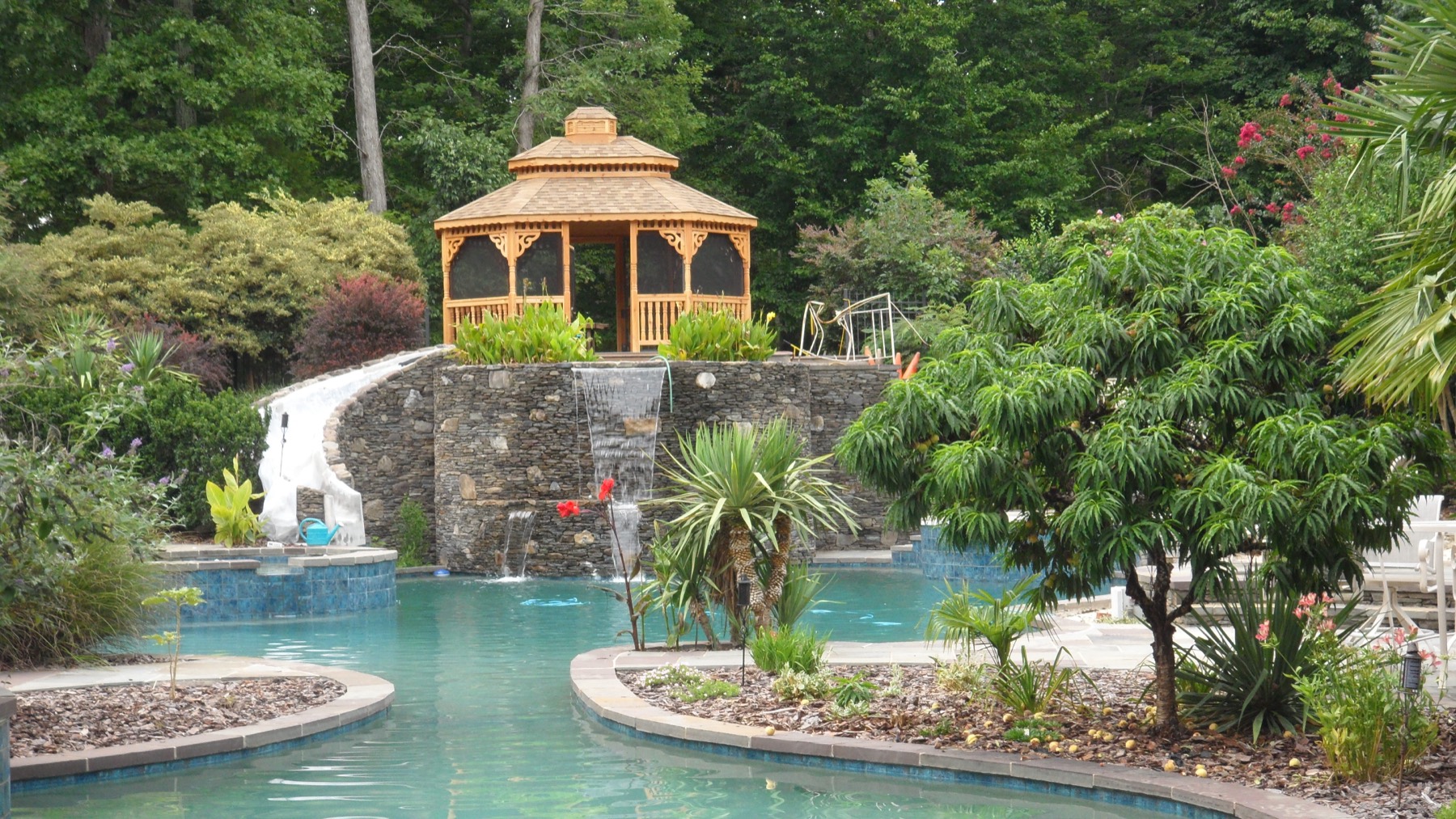 Handcrafted vinyl gazebo by Outdoor Creations, Inc.